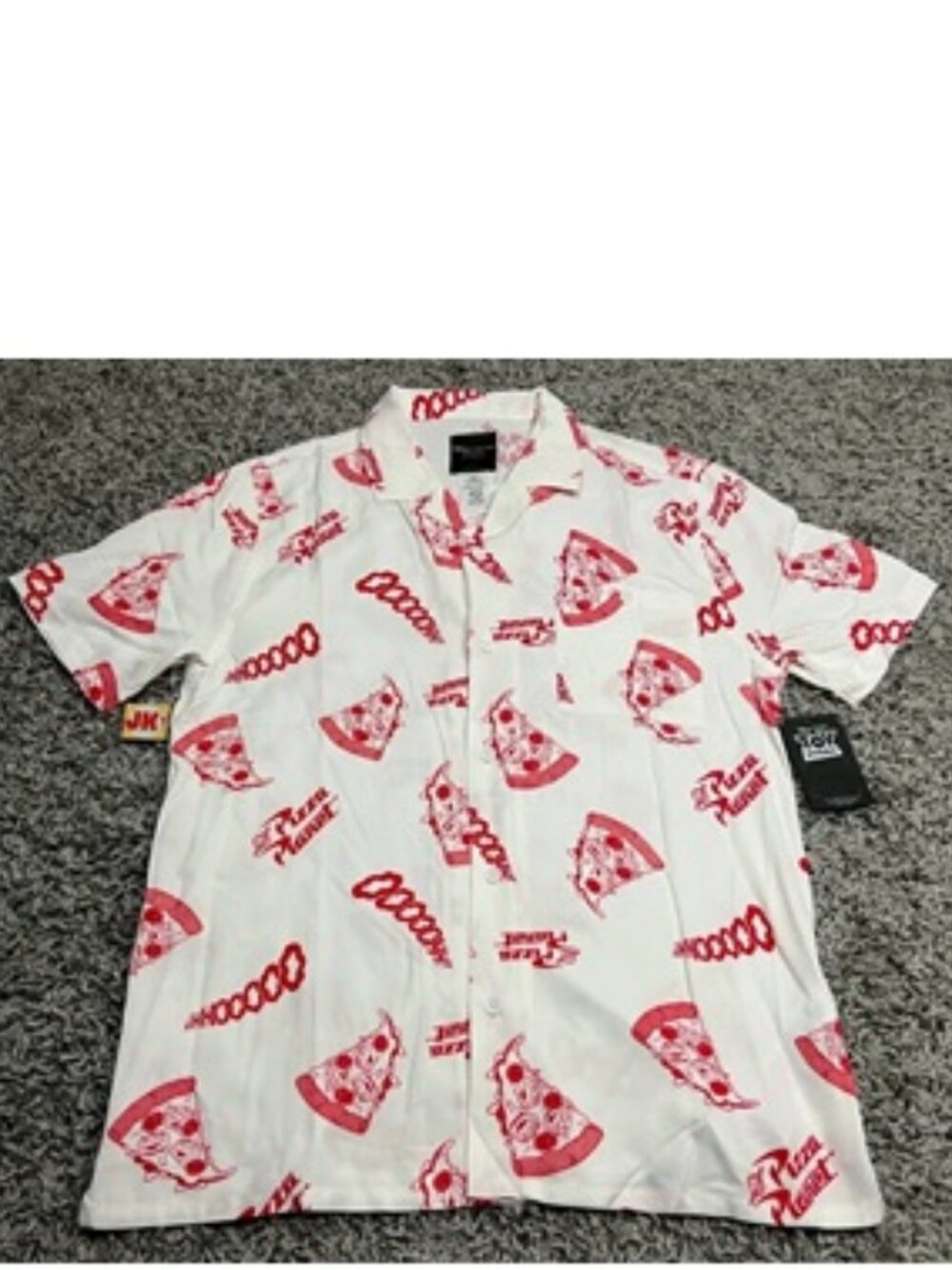 NWT 2022 Disney D23 Expo Toy Story Pizza Planet Button-Up Shirt Adult L